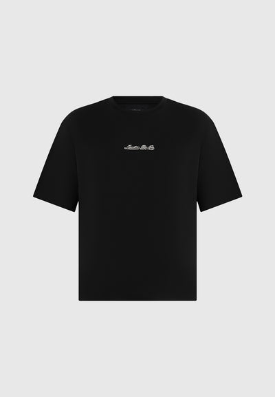 TS001 - Unisex Signature Relaxed Fit Cotton T-Shirt - Black