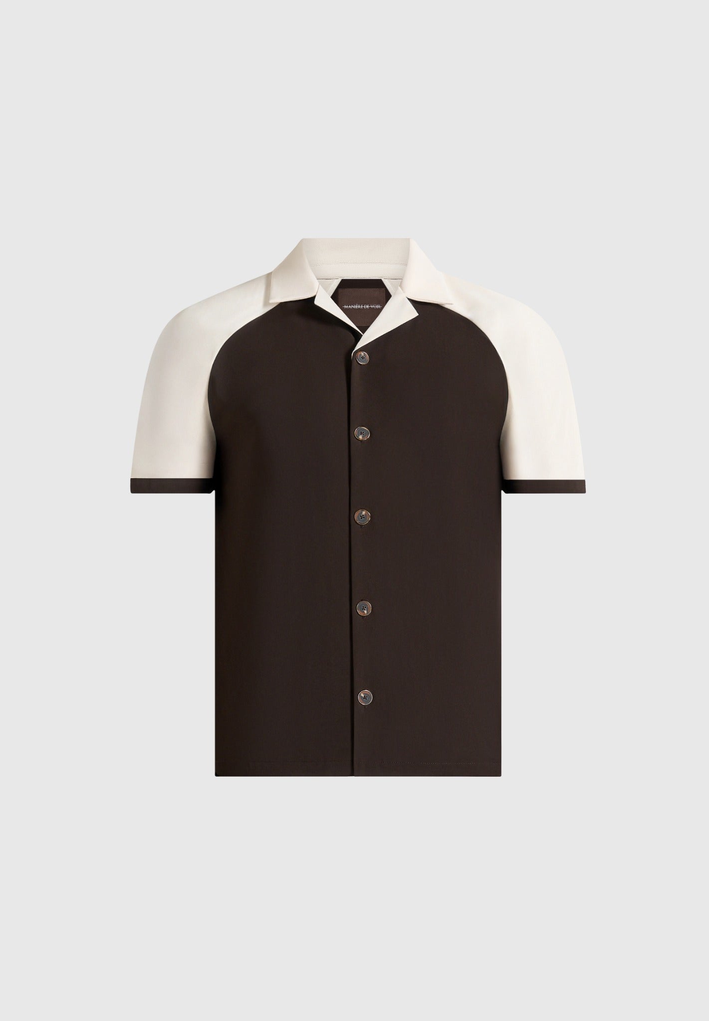 Salim - Contrast Raglan Shirt - Brown/Cream