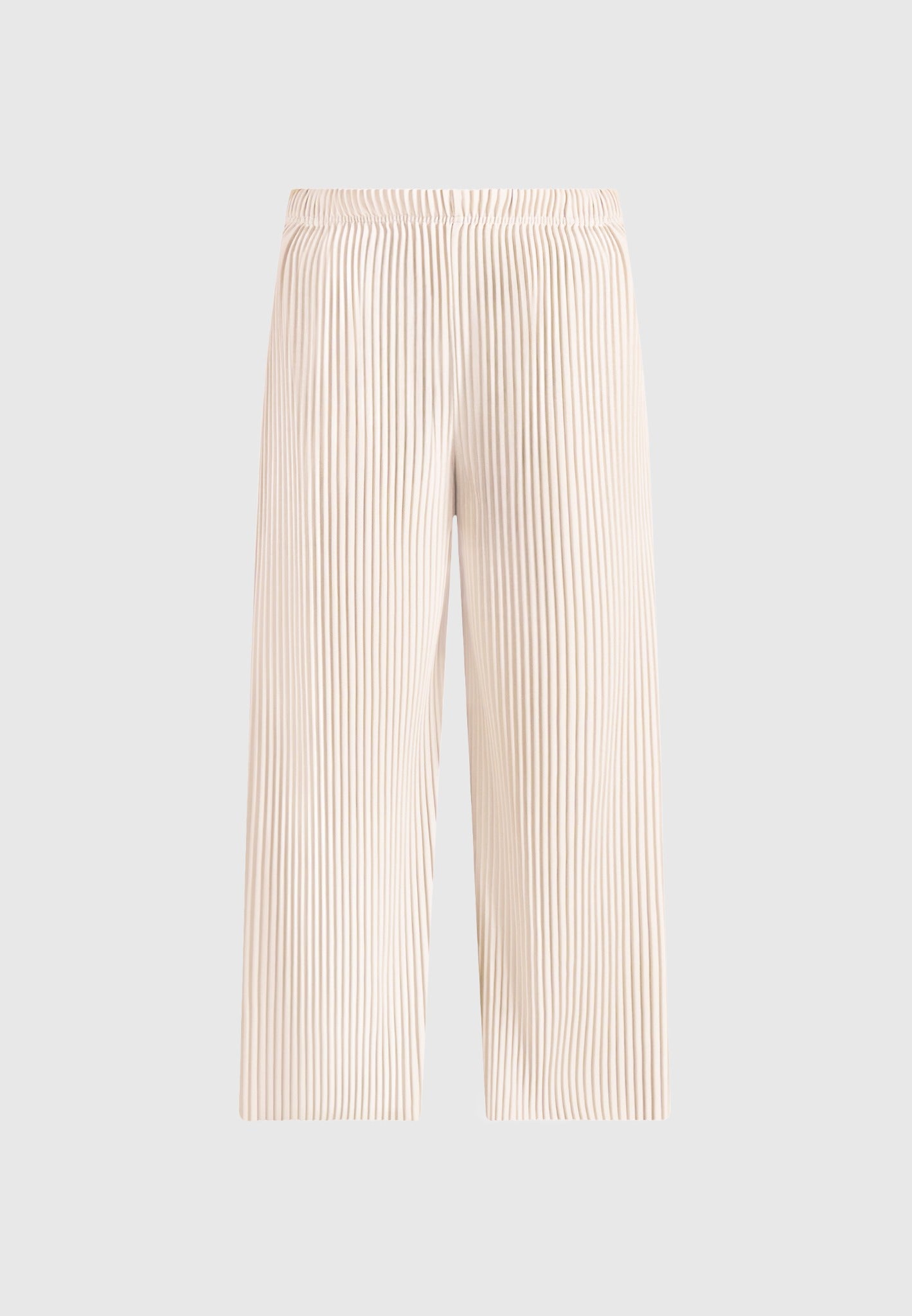 Jonas - Pleated Wide Leg Trousers - Cream