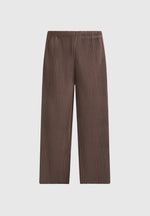Jonas - Pleated Wide Leg Trousers - Brown