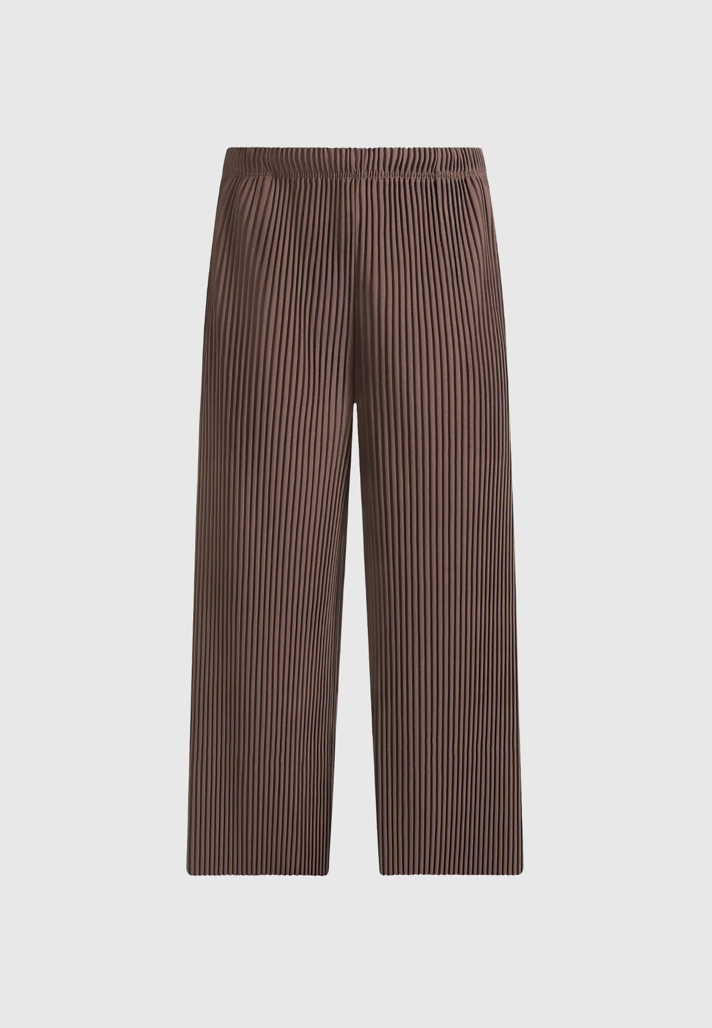Jonas - Pleated Wide Leg Trousers - Brown