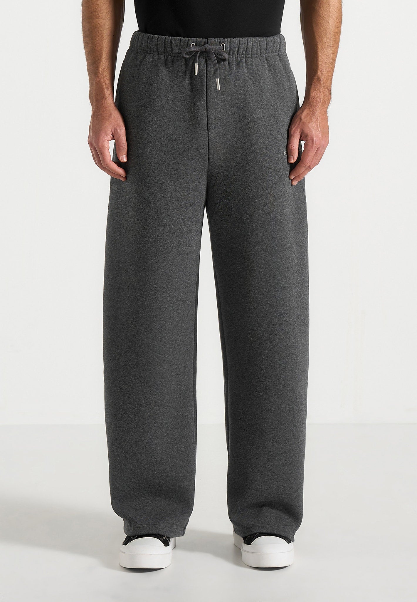 JS003 - Unisex Signature Wide Leg Joggers - Charcoal Grey