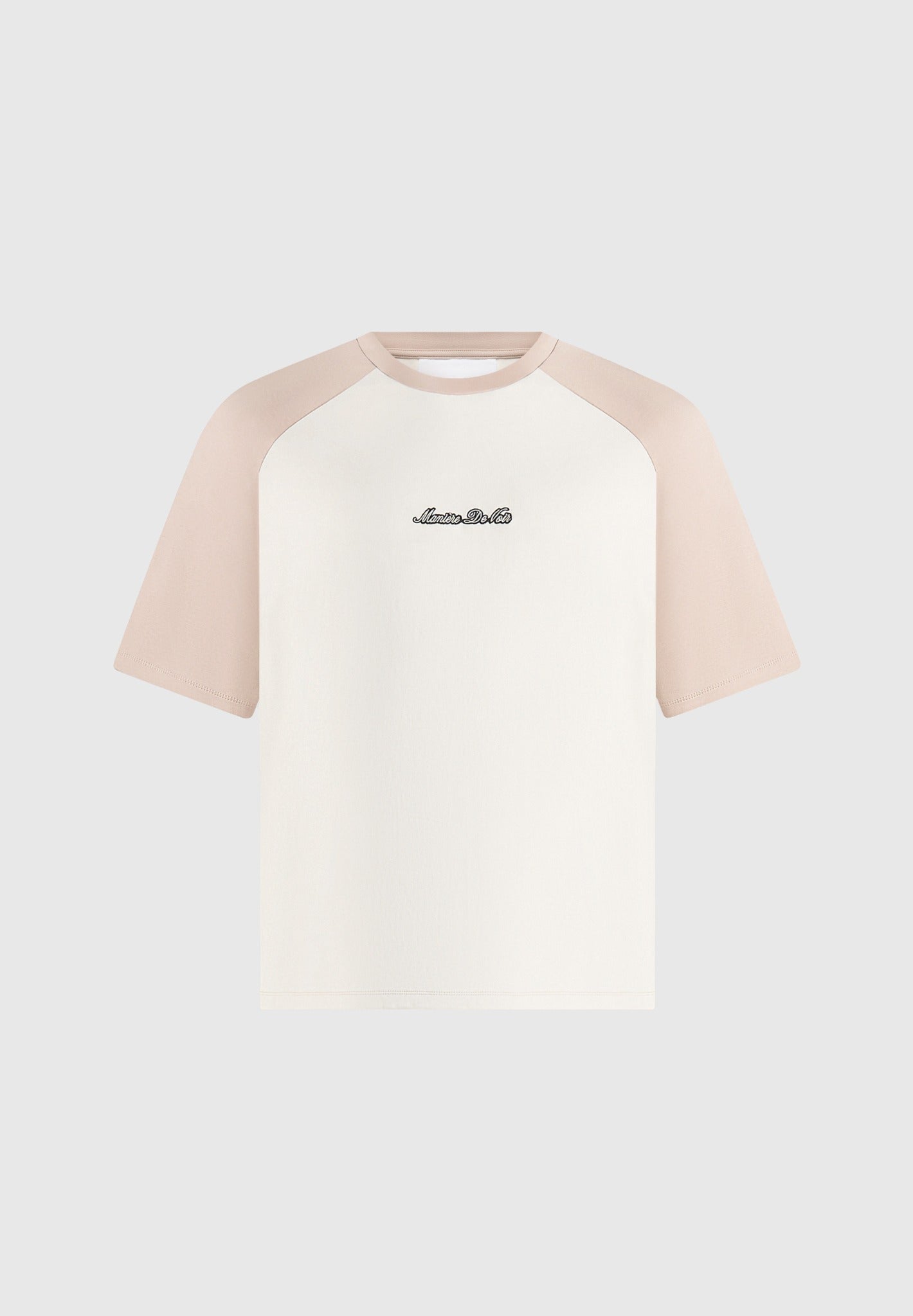 Unisex Signature Raglan Cotton T-Shirt - Cream/Beige