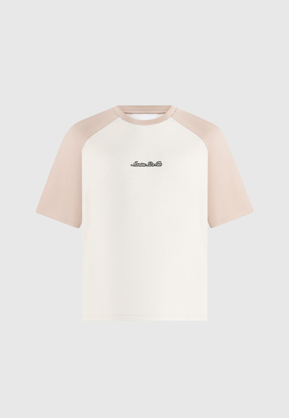 Unisex Signature Raglan Cotton T-Shirt - Cream/Beige