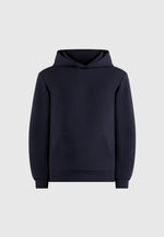 Drew - Neoprene Minimal Regular Fit Hoodie - Navy