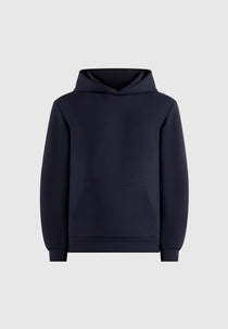 Drew - Neoprene Minimal Regular Fit Hoodie - Navy