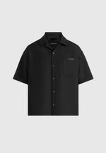 Brook - Unisex Signature Twill Boxy Shirt - Black