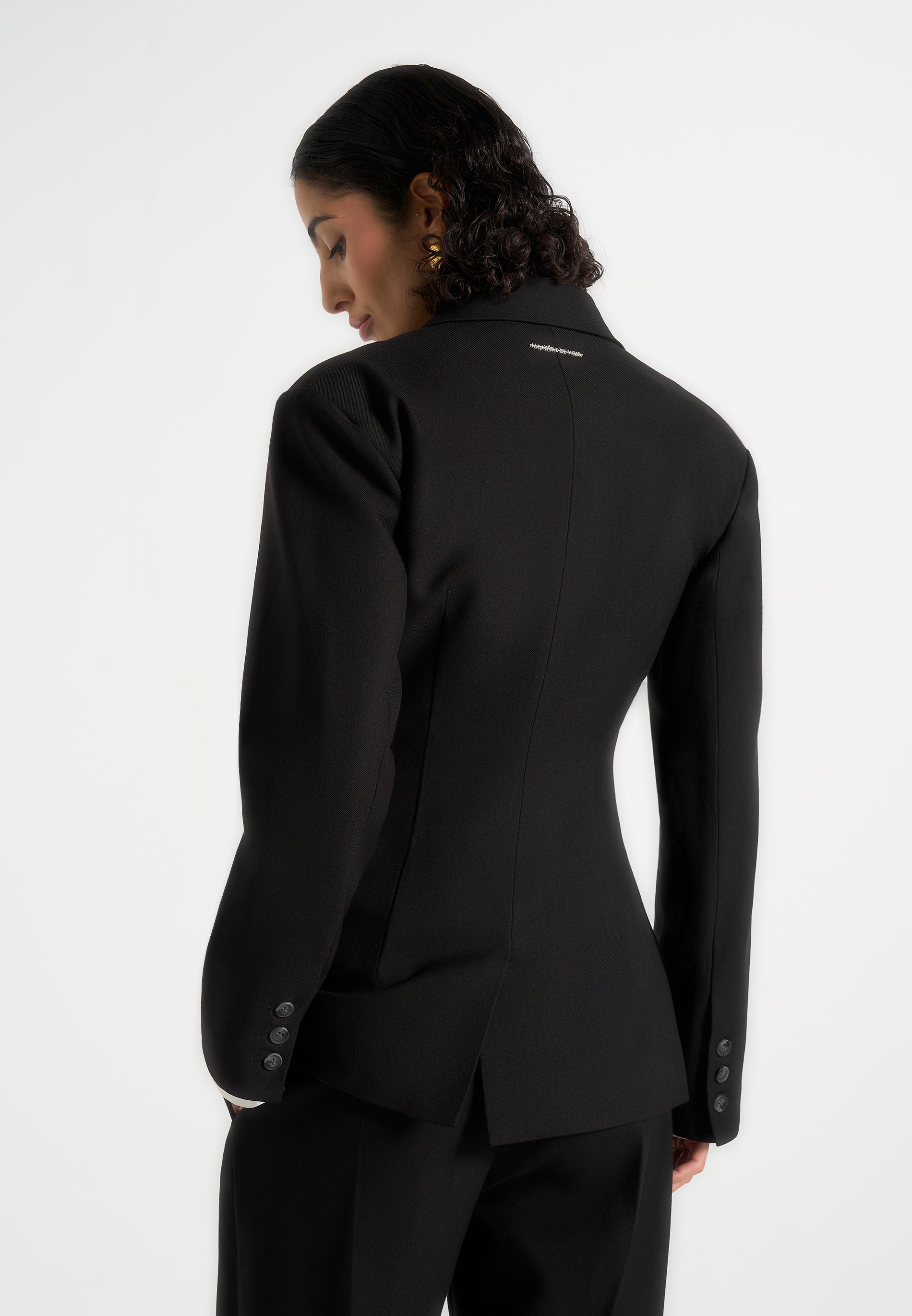 Maia - Double Breasted Blazer - Black