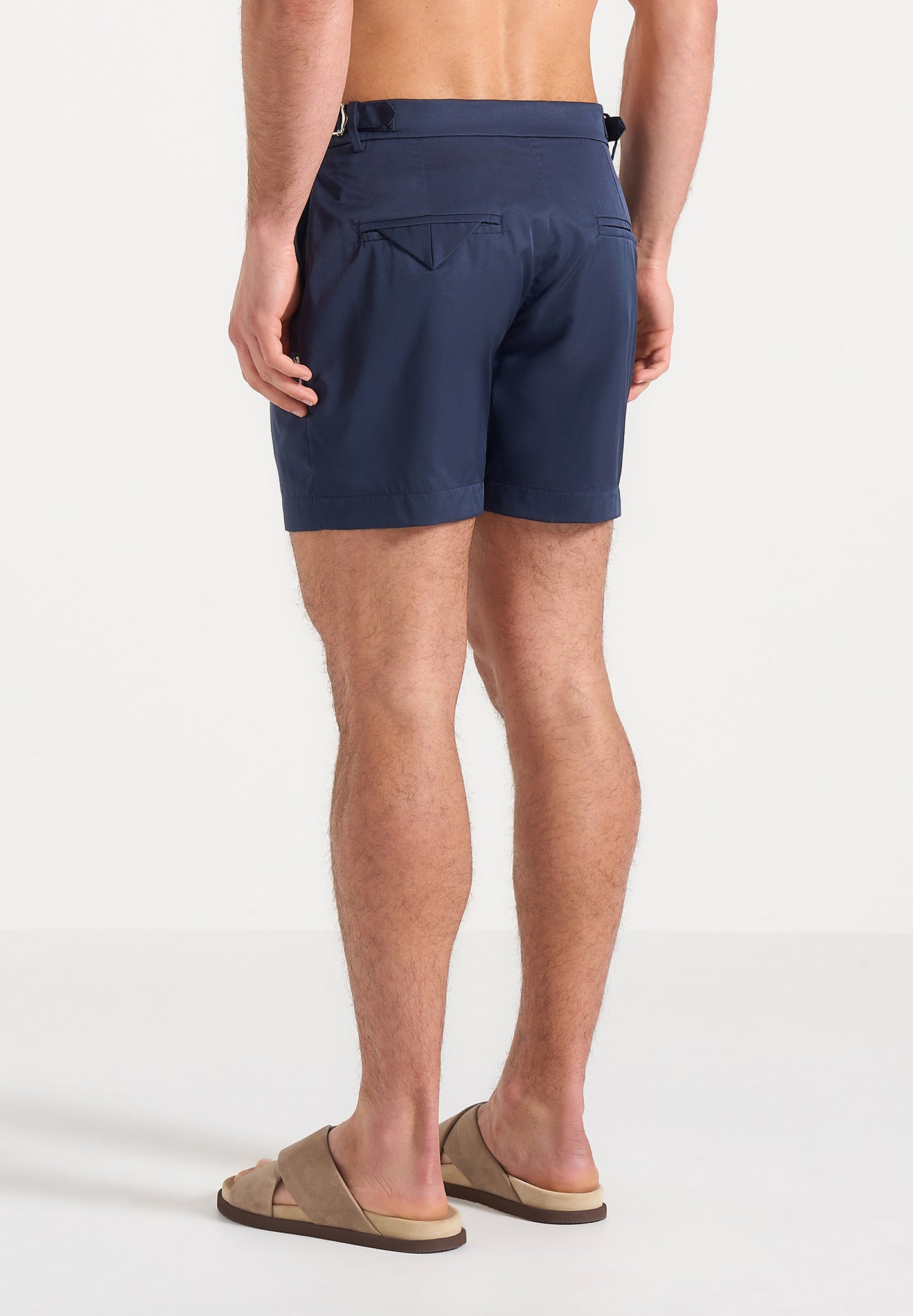 Brian - Polished Nylon Swim Shorts - Navy