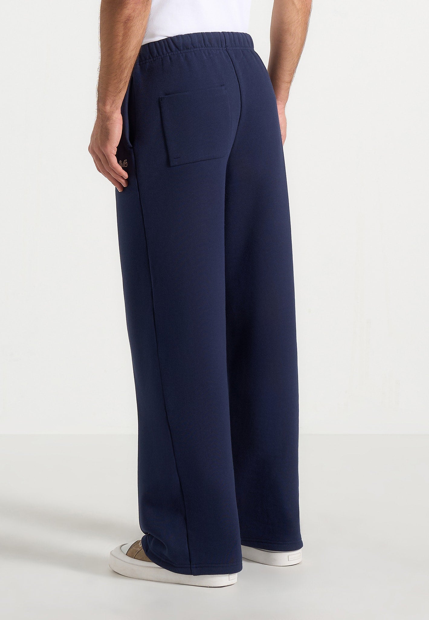 JS003 - Unisex Signature Wide Leg Joggers - Navy