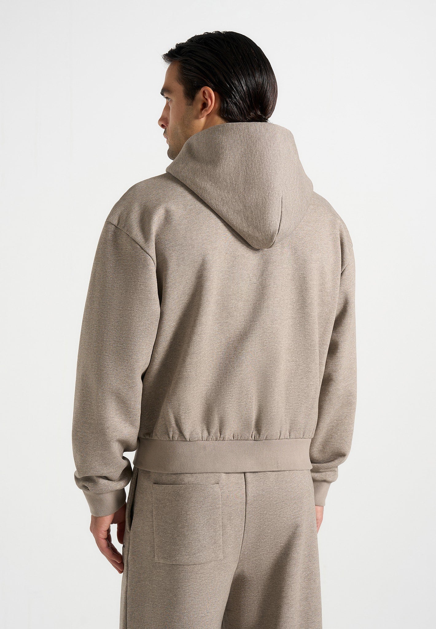 JS002 - Unisex Signature Relaxed Fit Zip Hoodie - Taupe