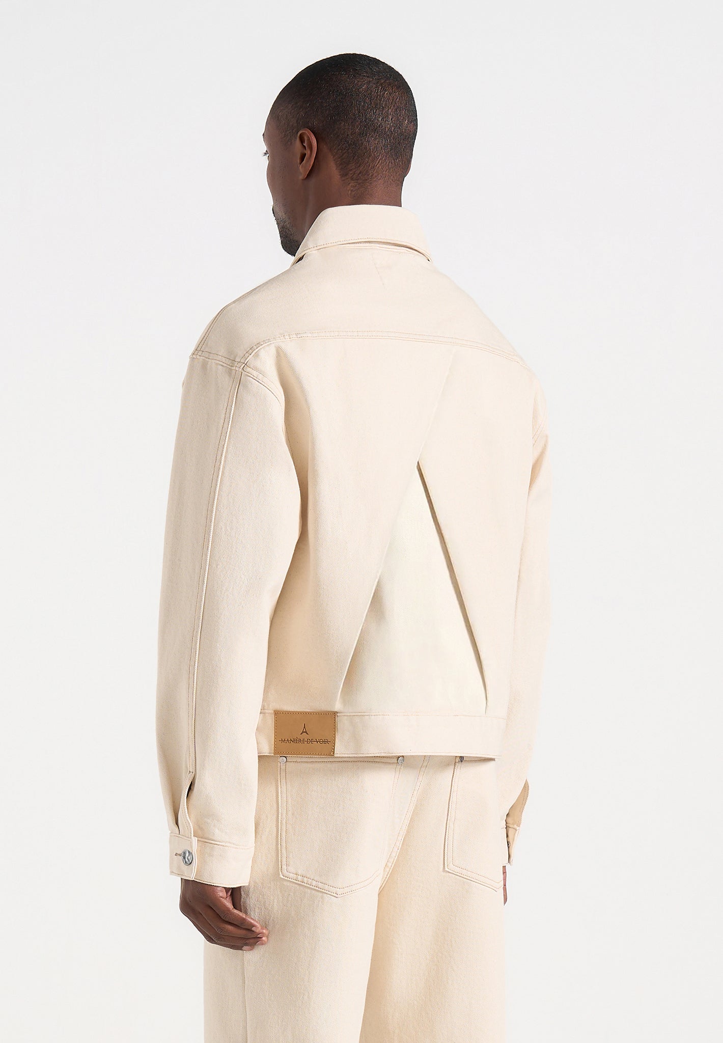Damien - Boxy Fit Denim Jacket - Cream 