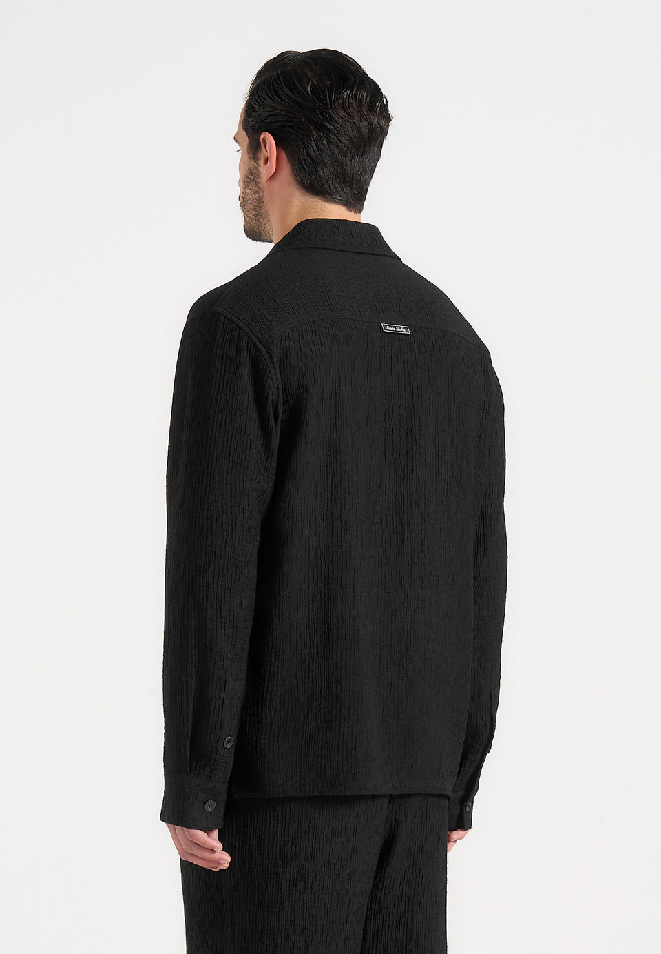 bailey-unisex-textured-long-sleeve-shirt-black