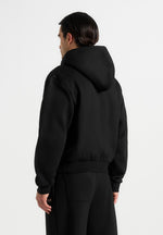 JS002 - Unisex Signature Relaxed Fit Zip Hoodie - Black