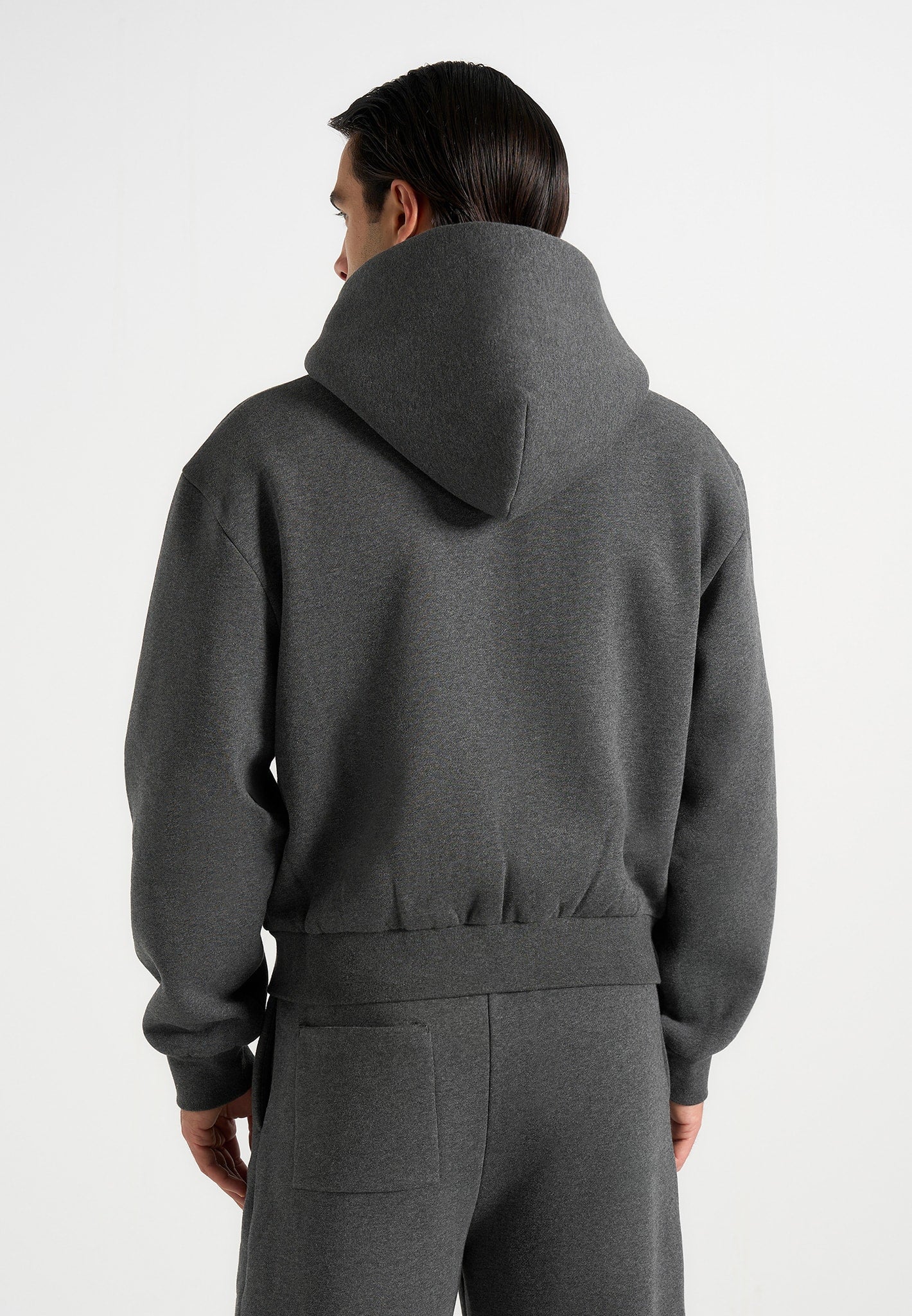 JS002 - Unisex Signature Relaxed Fit Zip Hoodie - Charcoal Grey