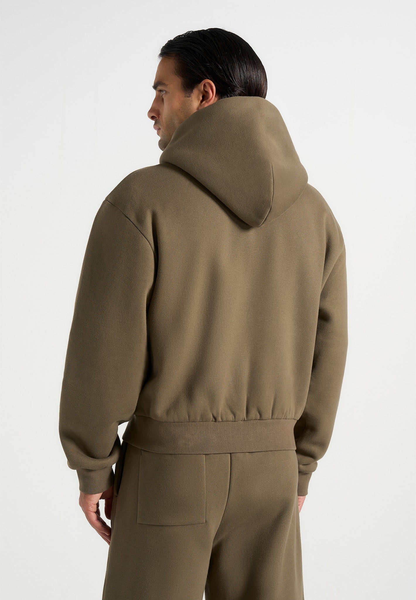 JS002 - Unisex Signature Relaxed Fit Zip Hoodie - Olive