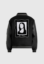 Mona Lisa - Wool Blend Varsity Jacket - Black