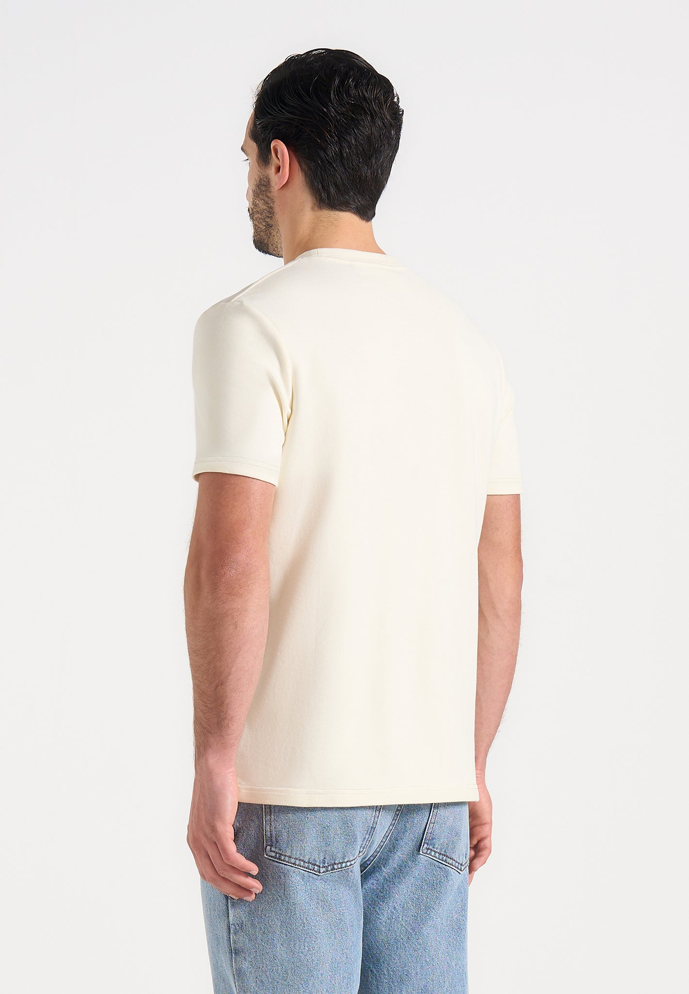 Joris - Whipstitch Pocket Detail T-Shirt - Cream