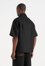 Brook - Unisex Signature Twill Boxy Shirt - Black