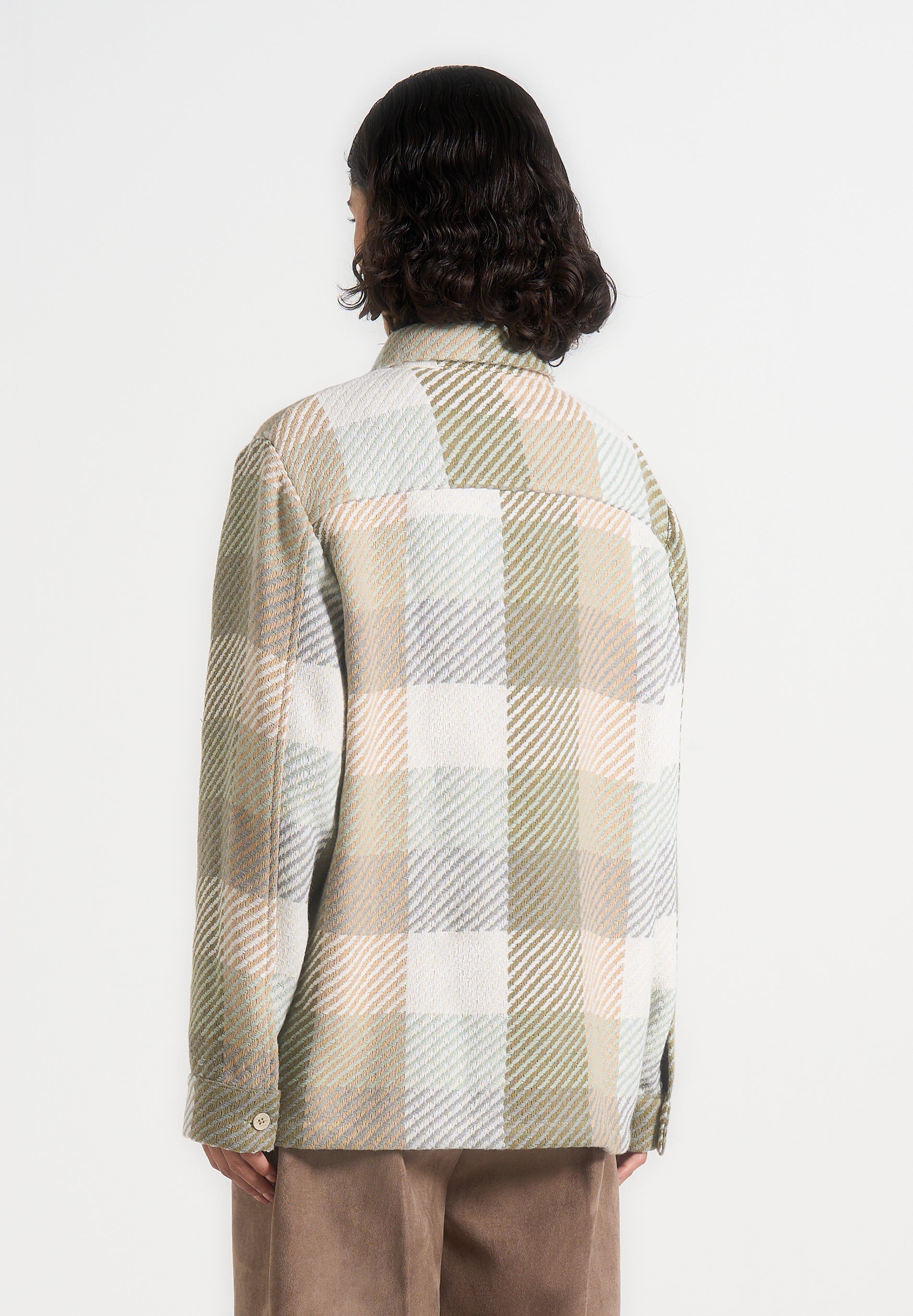 Rune - Unisex Check Overshirt - Sage