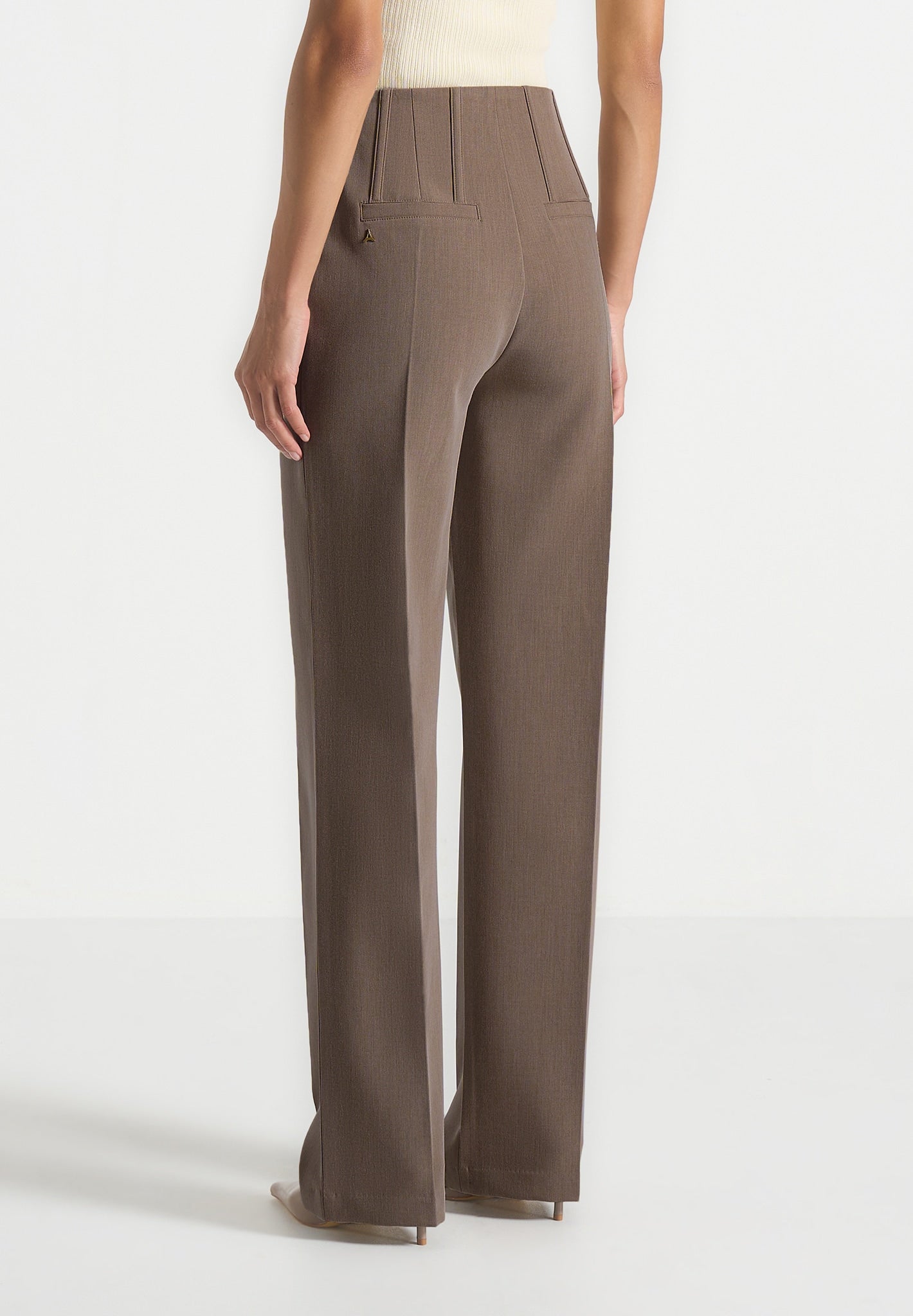 Rafaela - Corset Waist Tailored Trousers - Beige