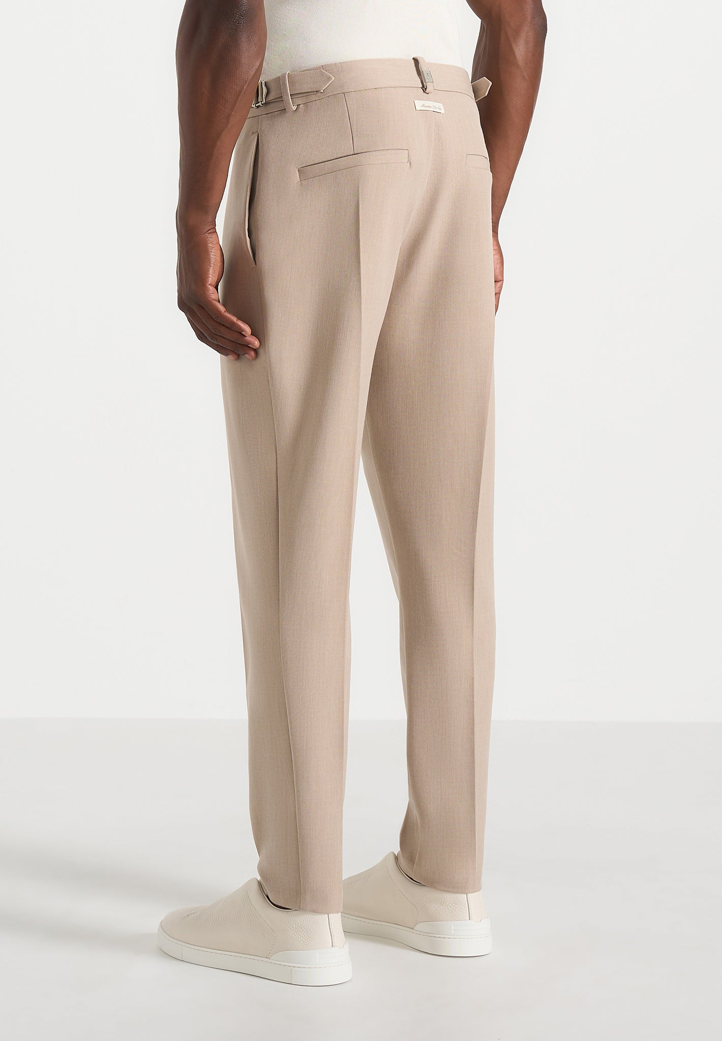 Hubert - Slim Fit Tailored Trousers - Beige