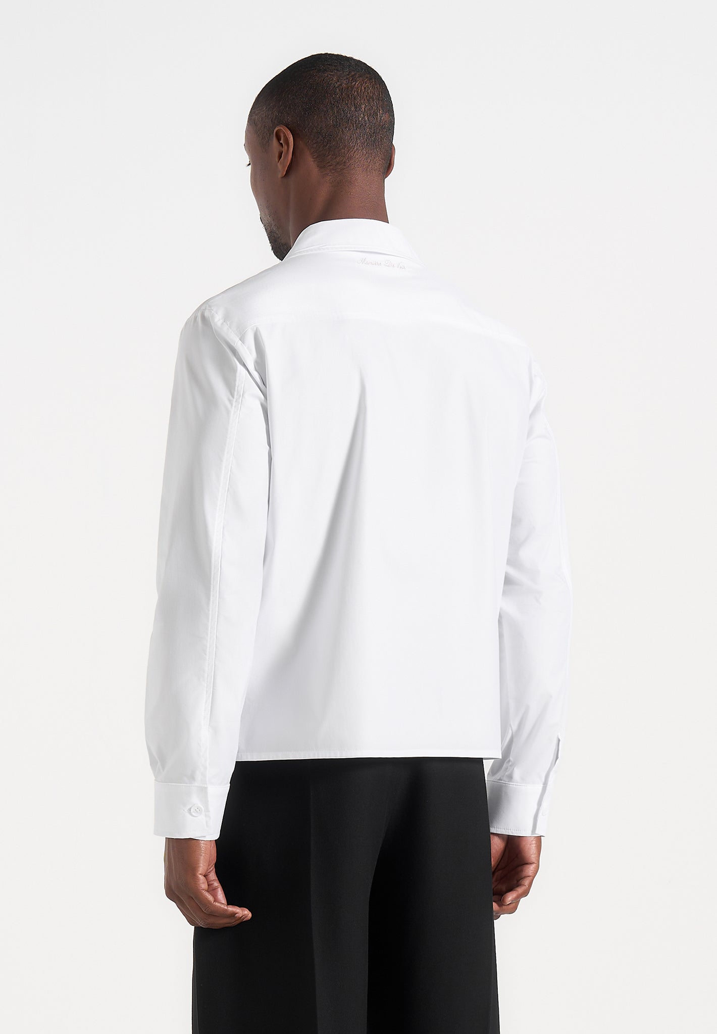 Valen - Applique Detail Long Sleeve Shirt - White