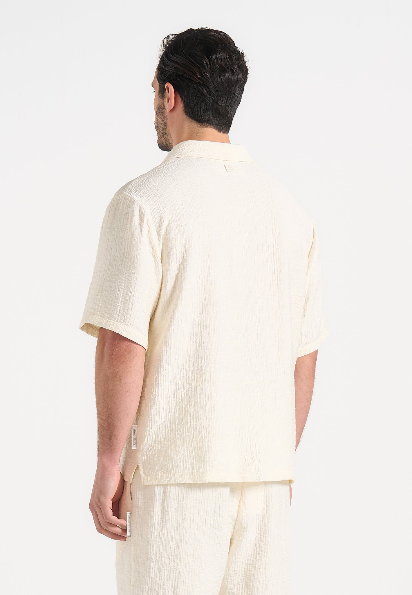 Harley - Unisex Textured Revere Shirt - Cream