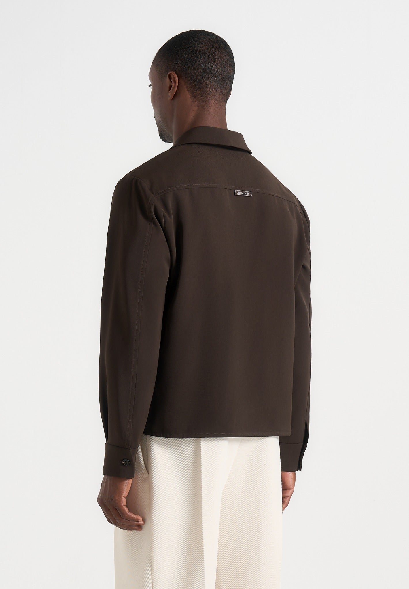 Espen - Applique Detail Long Sleeve Shirt - Brown