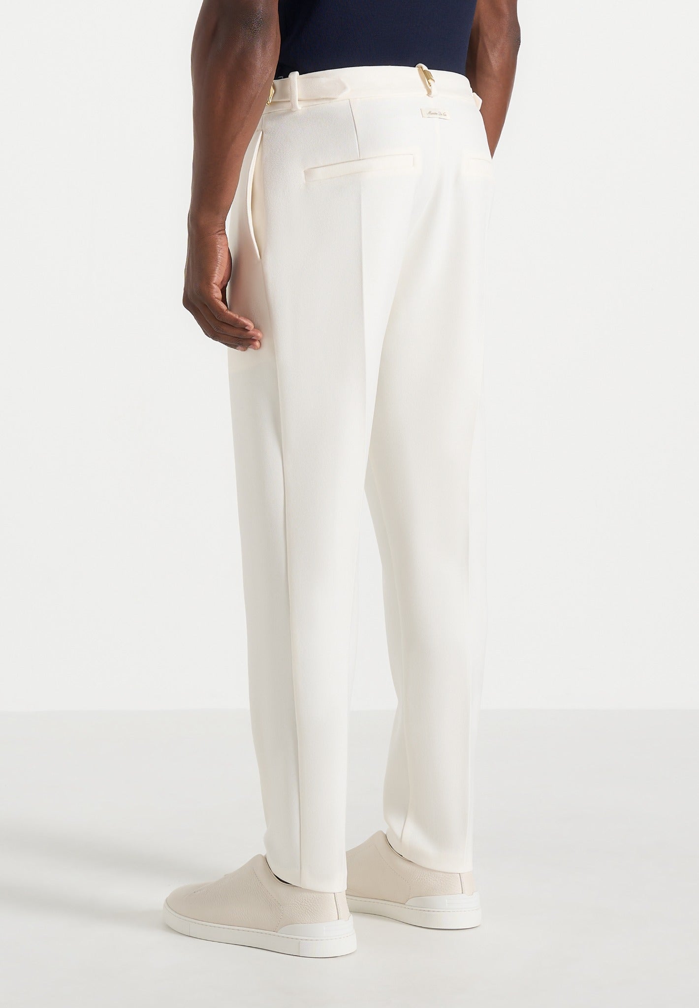 Hubert - Slim Fit Tailored Trousers - Off White