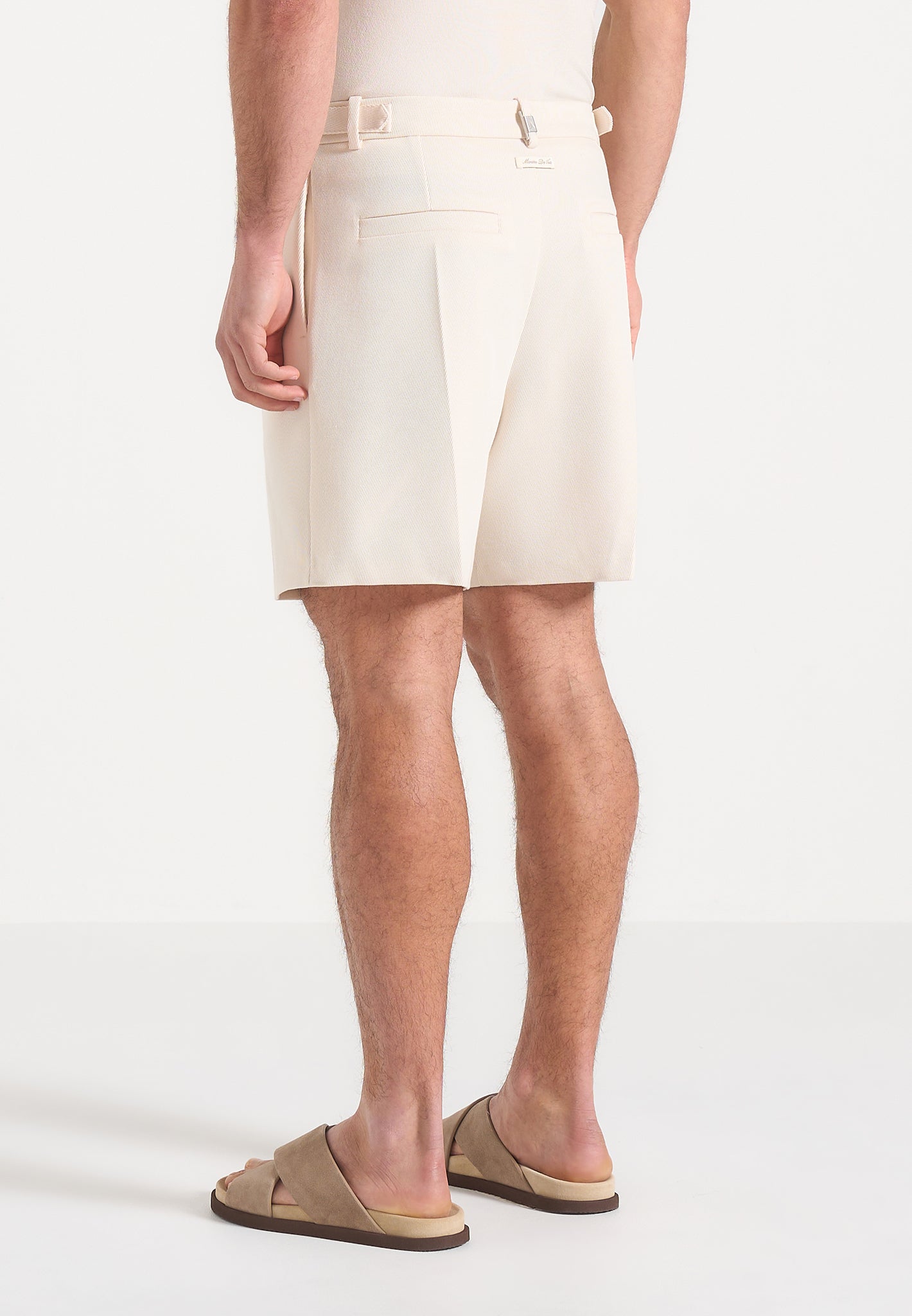 Marin - Tailored Pleated Shorts - Cream