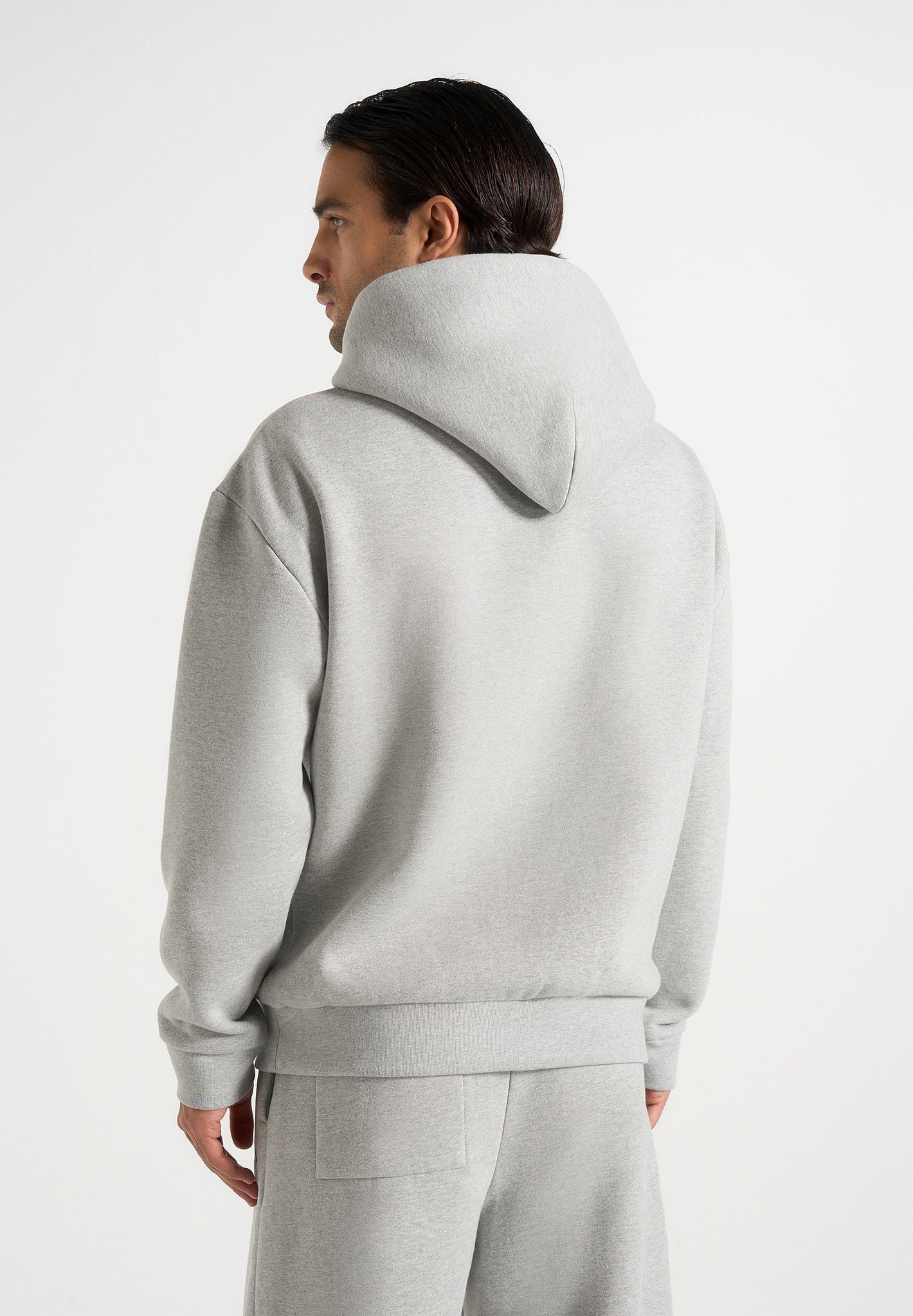 JS001 - Unisex Signature Relaxed Fit Hoodie - Grey Marl
