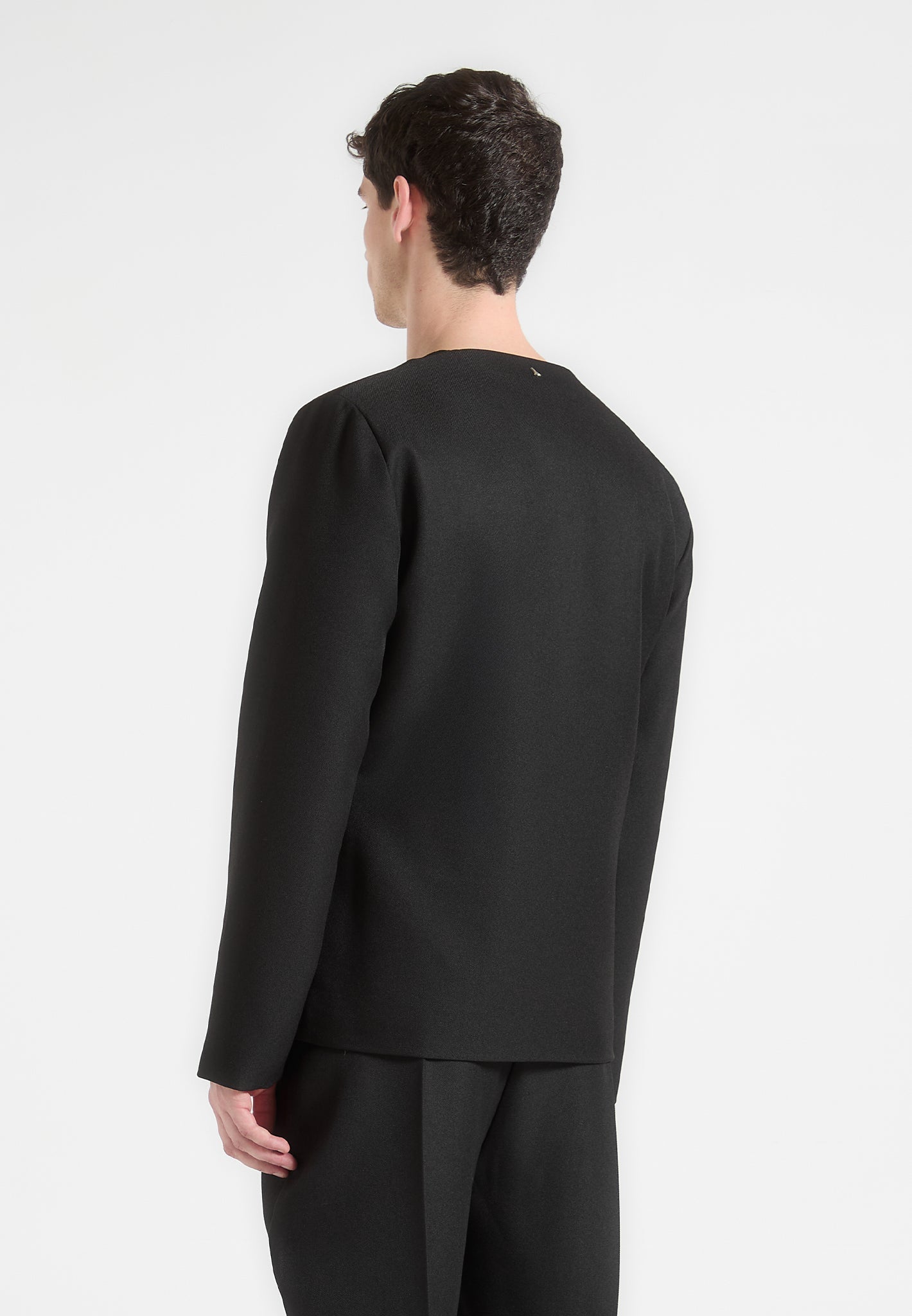 colin-collarless-double-breasted-minimal-blazer-black