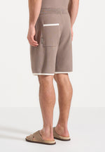 Regis - Contrast Detail Knit Shorts - Mushroom