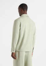 Leo - Hatched Tailored Overshirt - Sage