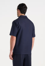 Felix - Tailored Shirt With Crease - Navy