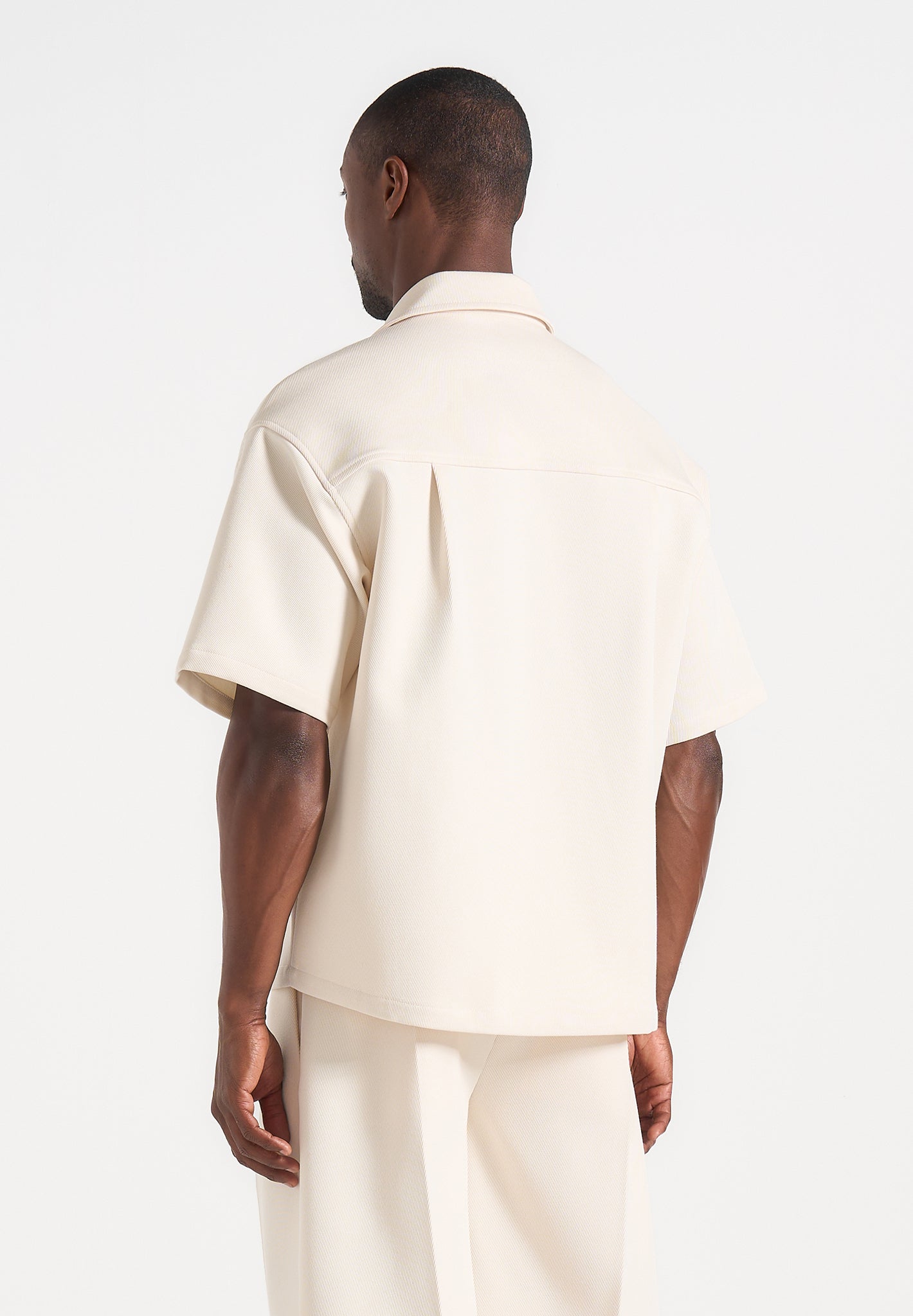 Brook - Unisex Signature Twill Boxy Shirt - Cream