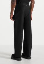 Henri - Foldover Trousers - Black