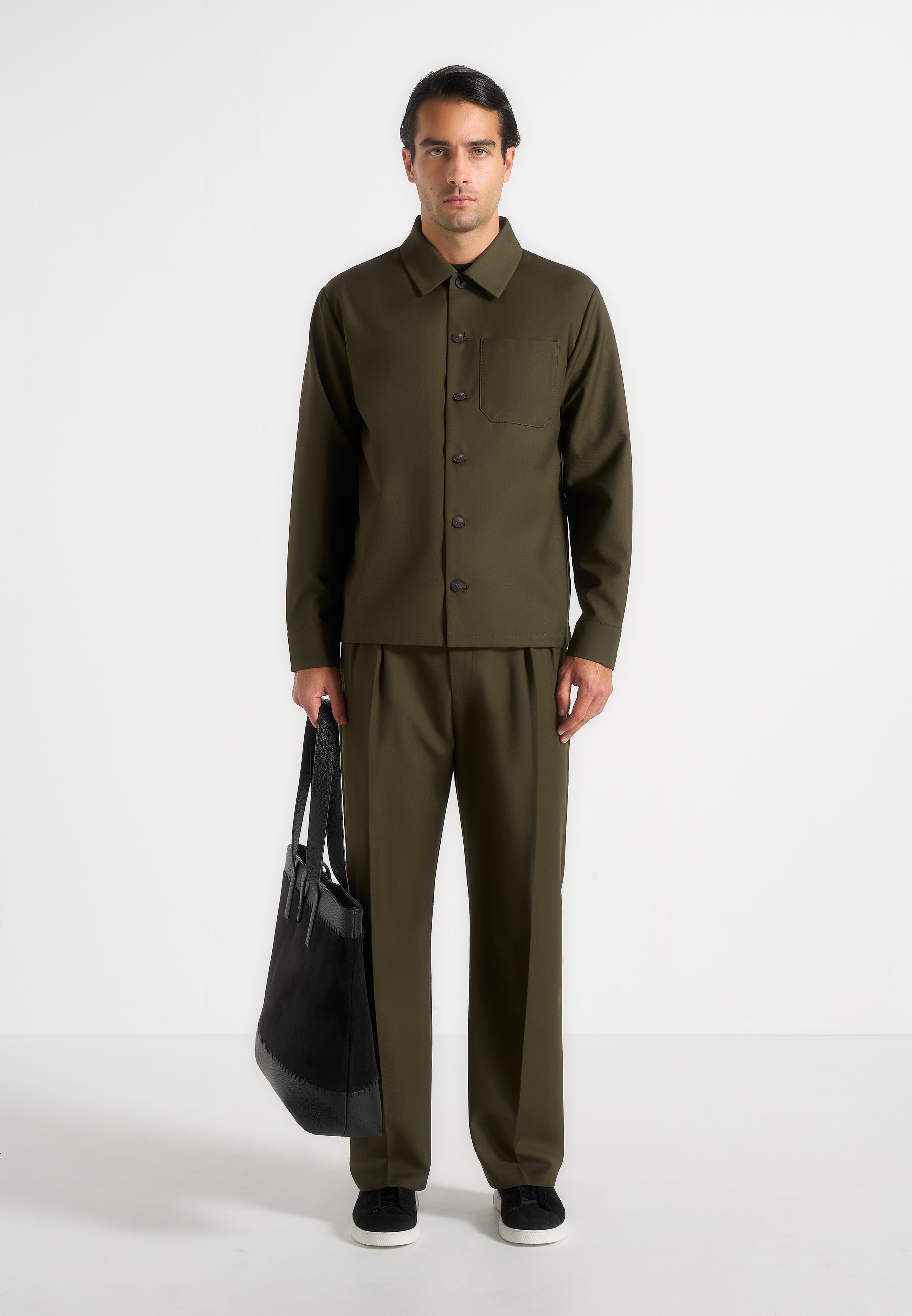 Valentin - Classic Long Sleeve Shirt - Olive 