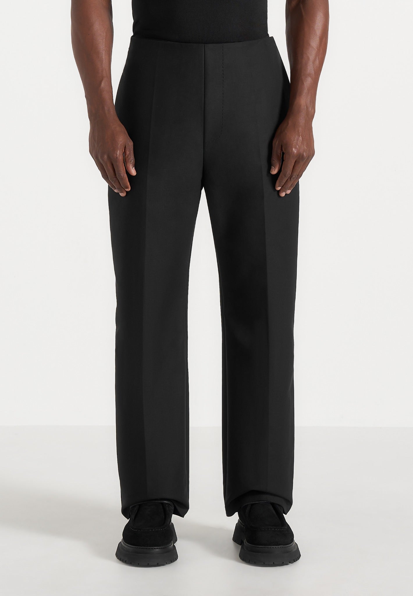 Henri - Foldover Trousers - Black