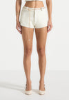 Elina - Tweed Mini Shorts - Cream
