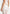 Aimée - Lace Asymmetric Capri Leggings - White