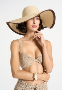 Sandrine - Raffia Oversized Sun Hat - Natural