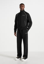 Signature Piped Track Pants - Black