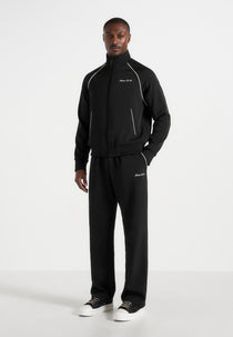Signature Piped Track Pants - Black