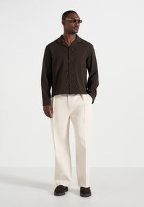 Espen - Applique Detail Long Sleeve Shirt - Brown