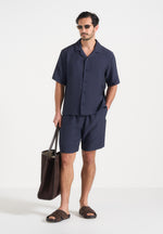Ari - Unisex Textured Shorts - Navy