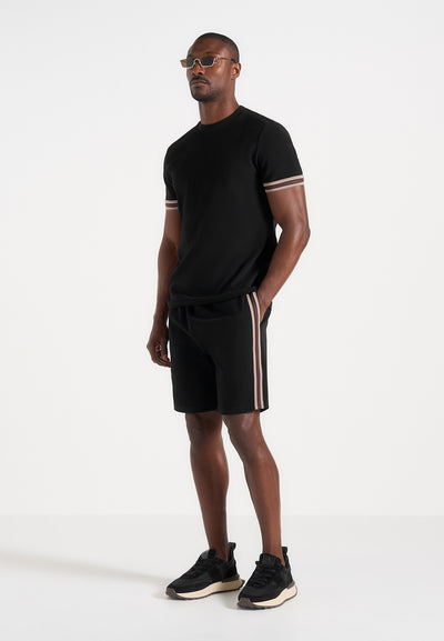 Taylor - Taped Cotton Shorts - Black