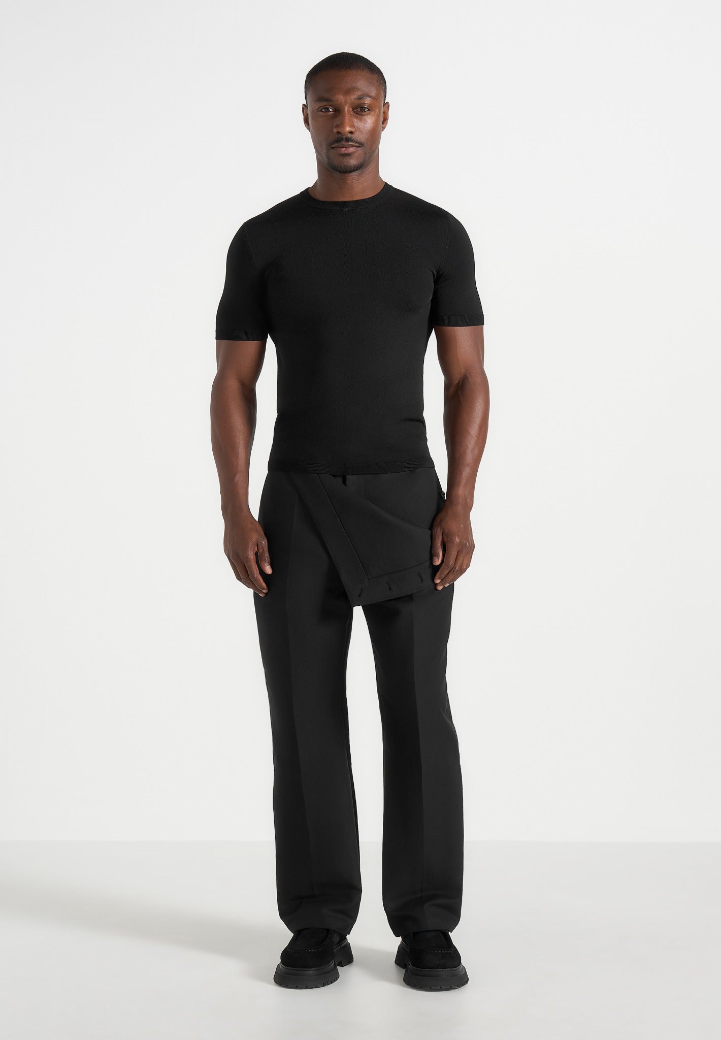 Henri - Foldover Trousers - Black