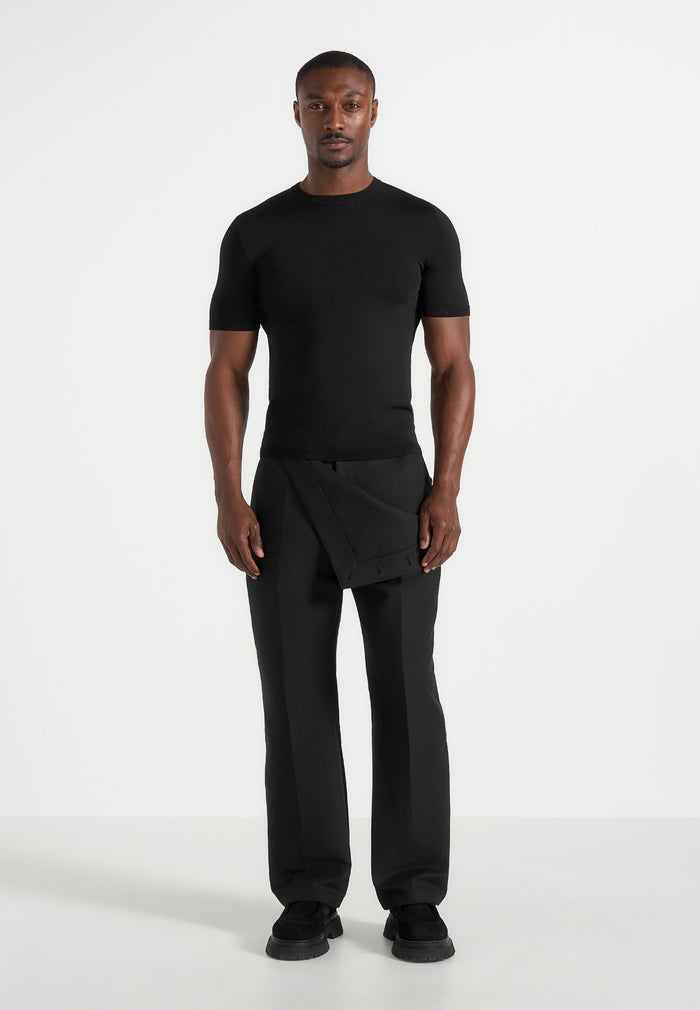 Henri - Foldover Trousers - Black